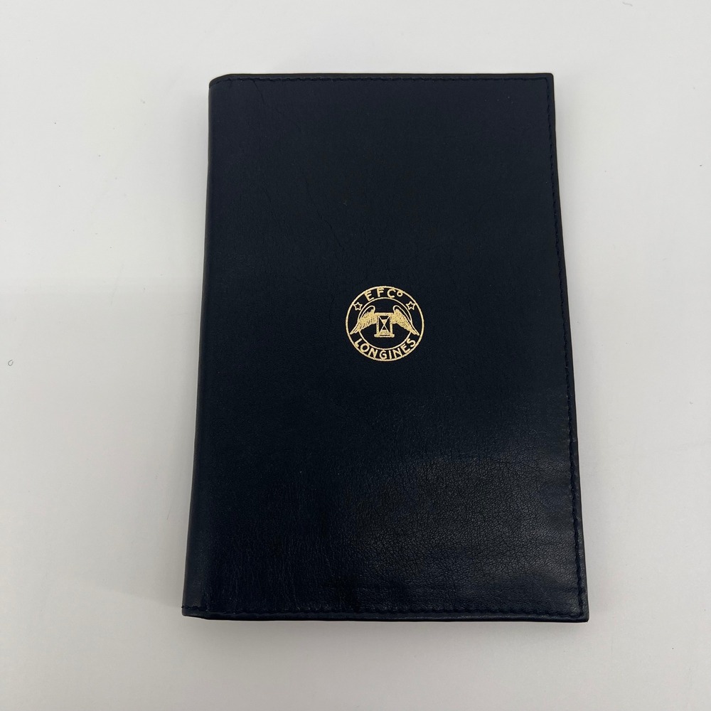 Longines EFCo Black Leather Passport Holder Document Wallet Gold Logo Vintage